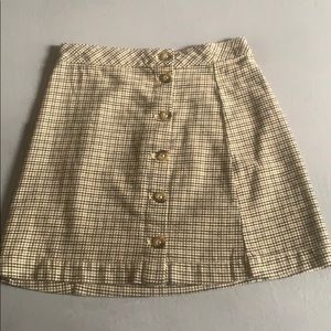 H&M brown and black skirt. Great for fall!!